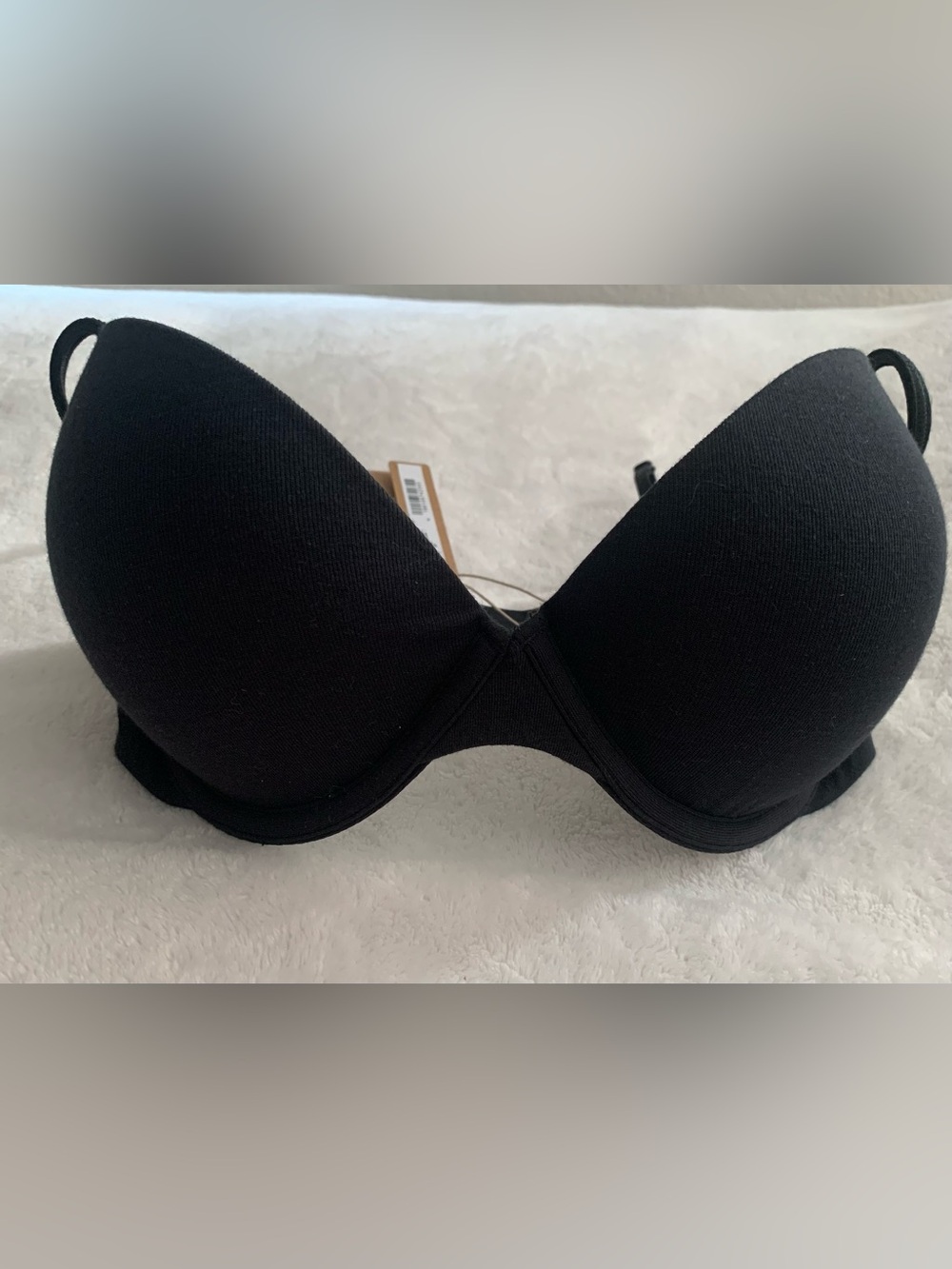 SKIMS Everyday Cotton Lightly Lined Demi Bra•ONYX•32D•BNWT•New Release!